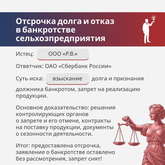 Защитили предприятие от разорения и банкротства